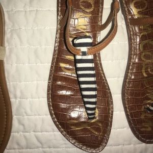 Sam Edelman T Strap Sandal-zebra print